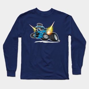 Blue Stang Outline Long Sleeve T-Shirt